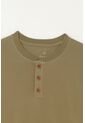 Camiseta Cuello Redondo Con Botones Verde Para Niño de Tennis