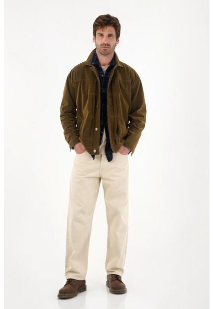 Tennis Chaqueta En Denim Velvet Café Para Hombre