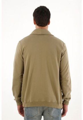 Tennis Buzo De Cuello Con Solapa Verde Para Hombre