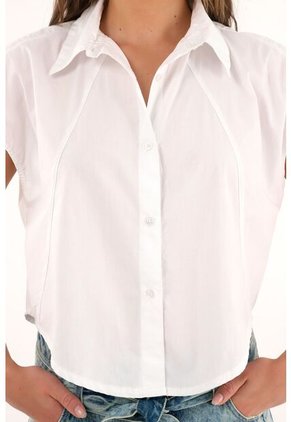Tennis Camisa Blanca Manga Sisa Para Mujer