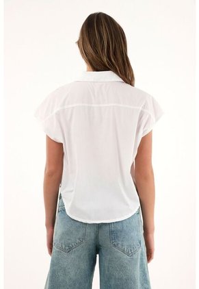 Tennis Camisa Blanca Manga Sisa Para Mujer