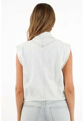 Tennis Chaleco Azul Con Cortes Decorativos Para Mujer