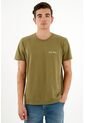 Camiseta Cuello Redondo Verde Para Hombre de Tennis