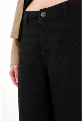 Tennis Pantalón Horseshoe Tiro Medio Negro Para Mujer