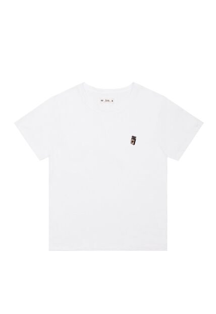 Tennis Camiseta Blanca Con Estampado Para Mujer