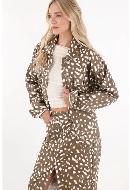 Tennis Chaqueta Oversize Con Manchas Para Mujer