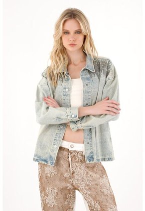 Tennis Abrigo Con Apliques Decorativos Tono Claro Para Mujer