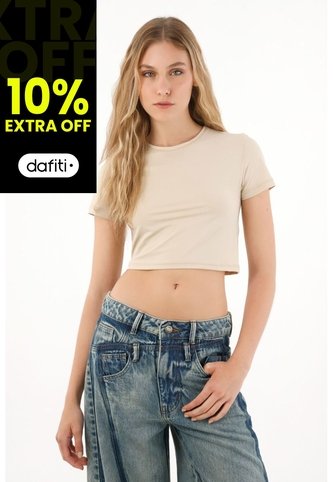 Tennis Camiseta Ajustada Tipo Crop Crudo Para Mujer Tennis