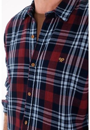 Tennis Camisa Tipo Leñadora Azul Para Hombre