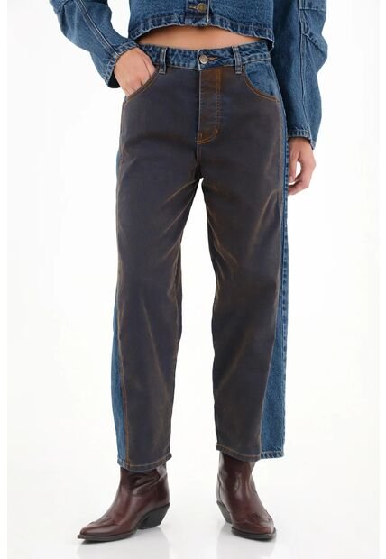 Tennis Jean Con Cortes Tipo Velvet Azul Para Mujer