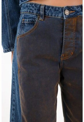 Tennis Jean Con Cortes Tipo Velvet Azul Para Mujer