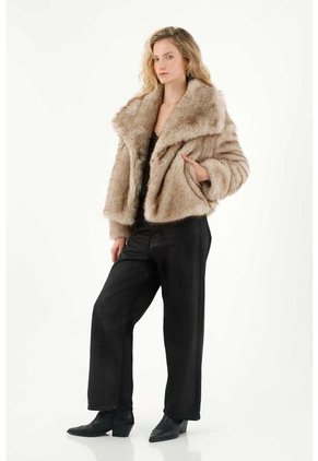 Tennis Abrigo Afelpado Café Para Mujer