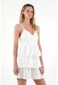 Tennis Vestido Blanco En Ojalillo Para Mujer de Tennis