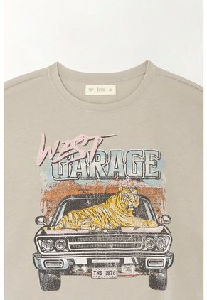 Tennis Camiseta Básica Manga Corta Gris Para Mujer