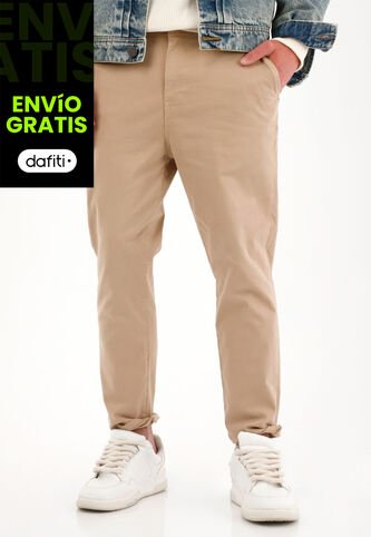 Tennis Pantalón Tipo Chino Corto Crudo Para Hombre Tennis