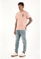 Camiseta Manga Corta Rosada Para Hombre de Tennis