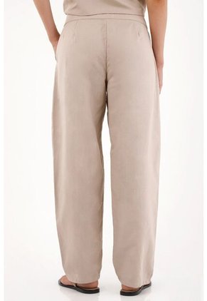 Tennis Pantalón Con Detalle De Cinturón Gris Para Mujer