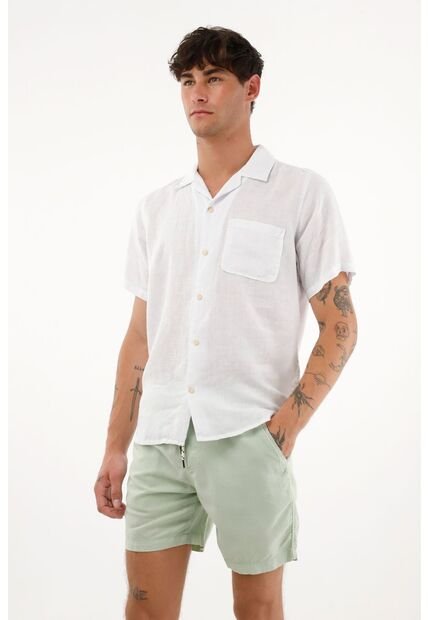 Tennis Bermuda Verde Con Cordón Ajustable Para Hombre