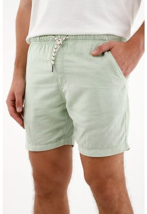 Tennis Bermuda Verde Con Cordón Ajustable Para Hombre