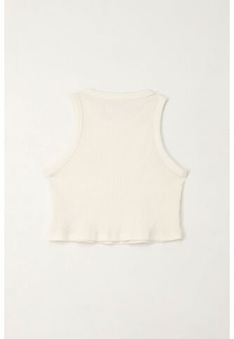 Camiseta Manga Sisa En Rib Crudo Para Niña Tennis