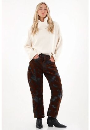 Tennis Buzo Tejido De Cuello Alto Crudo Para Mujer