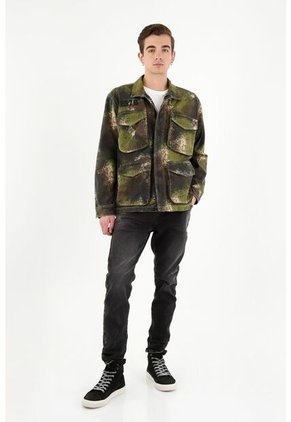 Tennis Abrigo Estampado Tipo Parka Para Hombre