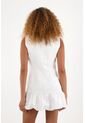 Tennis Vestido Blanco Corto Con Botones Para Mujer de Tennis