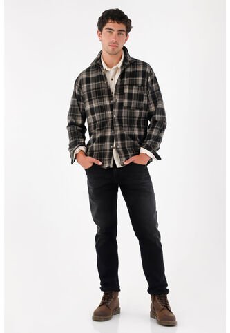 Tennis Abrigo Con Diseño Preteñido A Cuadros Para Hombre Tennis