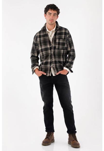 Tennis Abrigo Con Diseño Preteñido A Cuadros Para Hombre