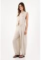 Tennis Pantalón Wide Leg Con Pinzas Frontales En Beige Para Mujer de Tennis