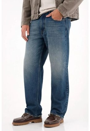 Tennis Jean Loose Tiro Medio Azul Para Hombre