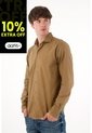 Camisa Manga Larga Café Para Hombre de Tennis