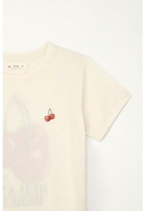 Tennis Camiseta Básica Manga Corta Crudo Para Mujer