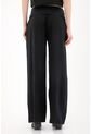 Tennis Pantalón Wide Leg Con Doblez En Pretina Negro Para Mujer de Tennis