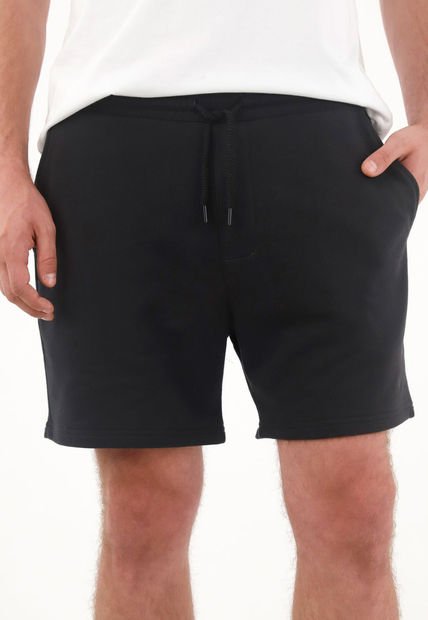 Bermuda En Tejido De Punto Negra Para Hombre