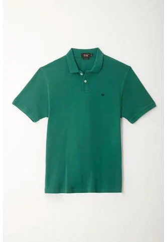 Polo Verde 100% Algodón Para Hombre Tennis