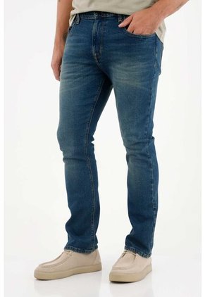 Tennis Jean Nudy Cinco Bolsillos Azul Para Hombre
