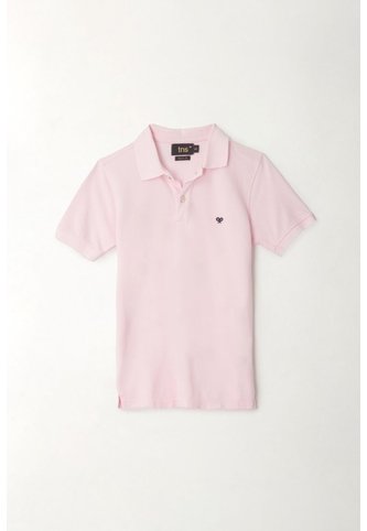 Polo Cuello Tejido Rosada Para Niño Tennis