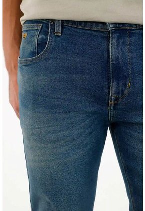 Tennis Jean Nudy Cinco Bolsillos Azul Para Hombre