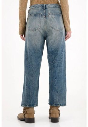 Tennis Jean Tiro Bajo Y Bota Doblada Azul Para Mujer