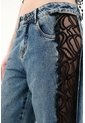 Tennis Jean Wide Leg Con Encaje En Contraste Para Mujer de Tennis