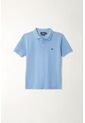 Polo Cuello Tejido Azul Para Niño de Tennis