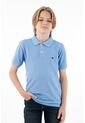 Polo Cuello Tejido Azul Para Niño de Tennis
