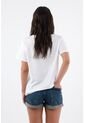 Tennis Camiseta Mujer Algodón Blanco Fit Relajado Con Cerezas de Tennis