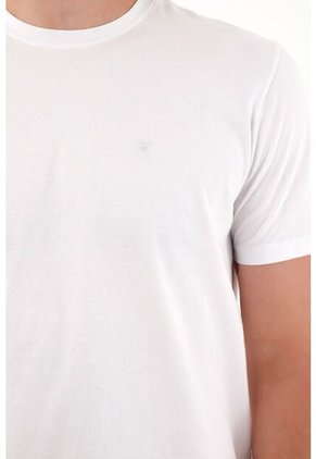 Tennis Camiseta Manga Corta En 100% Algodón Blanca Para Hombre