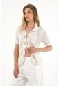 Tennis Camisa Crudo Tejida Con Diseño De Flores Para Mujer de Tennis