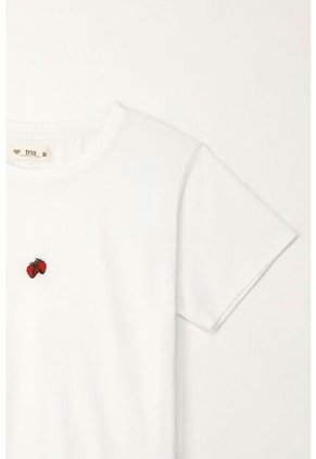 Tennis Camiseta Manga Corta Cuello Redondo Blanca Para Mujer