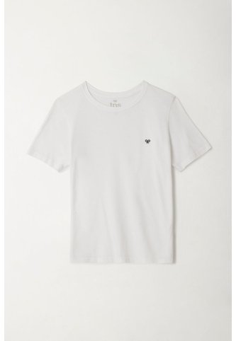 Camiseta Manga Corta Blanca Para Niño Tennis