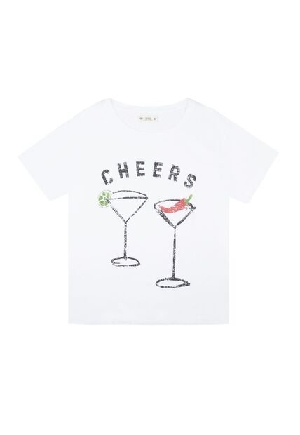 Tennis Camiseta Básica Estampada Blanca Para Mujer