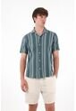 Tennis Camisa Tipo Bowling A Rayas Para Hombre de Tennis
